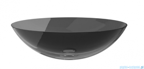 Besco Anya Carbon Grey + maskownica biała umywalka nablatowa 50x35x15cm #UMA-50-CGW