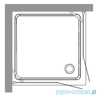 Kerasan Kabina kwadratowa szkło piaskowane profile brązowe 100x100 Retro 9148S3