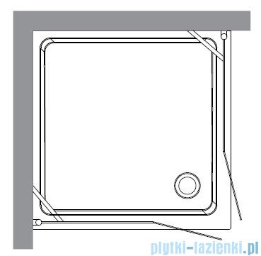 Kerasan Kabina kwadratowa szkło piaskowane profile brązowe 100x100 Retro 9148S3