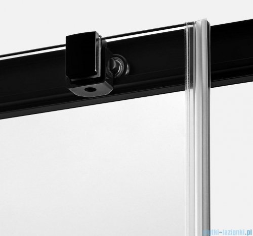 New Trendy Prime Black drzwi wnękowe podwójne 130x200 cm przejrzyste D-0359A