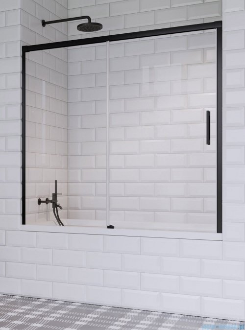 Radaway Idea Black Pn Dwj parawan nawannowy 140cm lewy przejrzyste