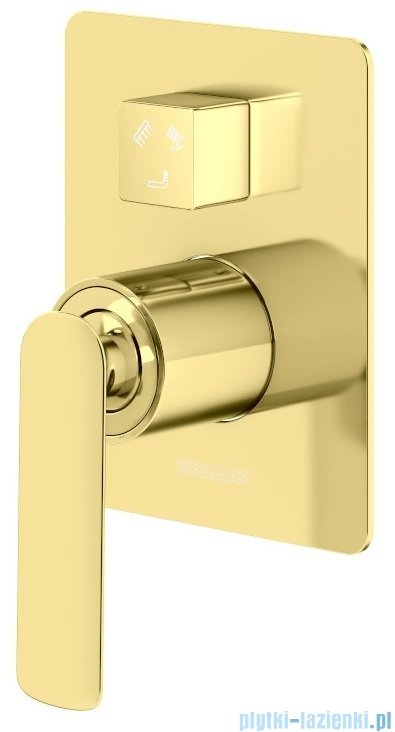 Kohlman Experience Gold podtynkowa bateria wannowo-prysznicowa z trzema wyjściami złoty połysk QW211EGD