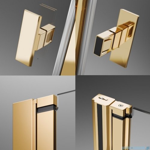 Radaway Nes Gold Kds I kabina 100x75cm prawa złoty połysk 10023100-09-01R/10043075-09-01