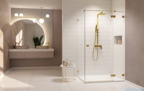 Radaway Essenza Pro Brushed Gold Kdj kabina 110x110cm prawa szczotkowane złoto 10097110-99-01R/10098110-01-01