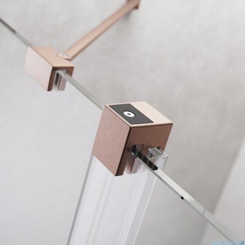 Radaway Furo Brushed Copper kabina Walk-in 80x200cm lewa szczotkowana miedź 10106438-93-01L/10110394-01-01