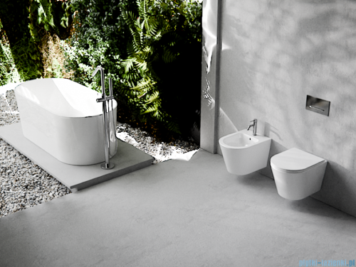 Besco Laax White miska WC wisząca + deska wolnoopadająca Laax White biały połysk #ZLA-B-DLB