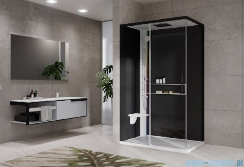 Novellini Glax 2 2.0 kabina z hydromasażem hydro plus 120x90 lewa biała G222P299SM1L-1UH