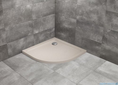 Radaway Doros A Stone brodzik półokrągły 80x80 kaszmirowy SDRA8080-01-84S