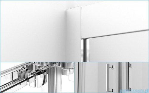 Besco Modern kabina kwadratowa z brodzikiem 90x90cm przejrzyste MK-90-185-C/#BAA-90-K