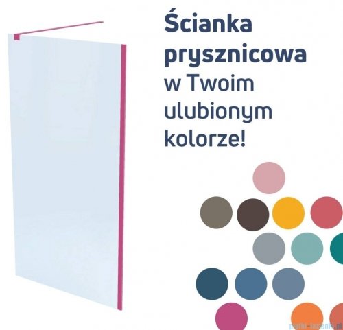 Massi Fix Gold 80x195 cm kabina Walk In przejrzyste MSKP-FA1021-80-G