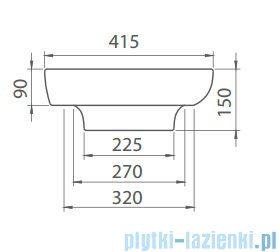Cerastyle Lal umywalka 70x41,5cm wpuszczana / nablatowa 072300-u