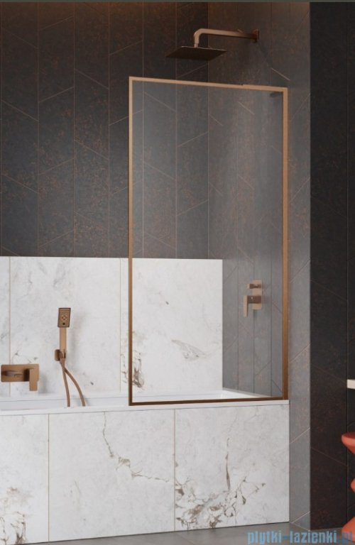 Radaway Modo F SL Brushed Copper PNJ II parawan nawannowy 60cm prawy szczotkowana miedź/przejrzyste 10406060-93-01R