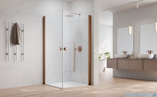 Radaway Nes Kdd I Brushed Copper kabina 100x80cm szczotkowana miedź 10021100-93-01L/10021080-93-01R