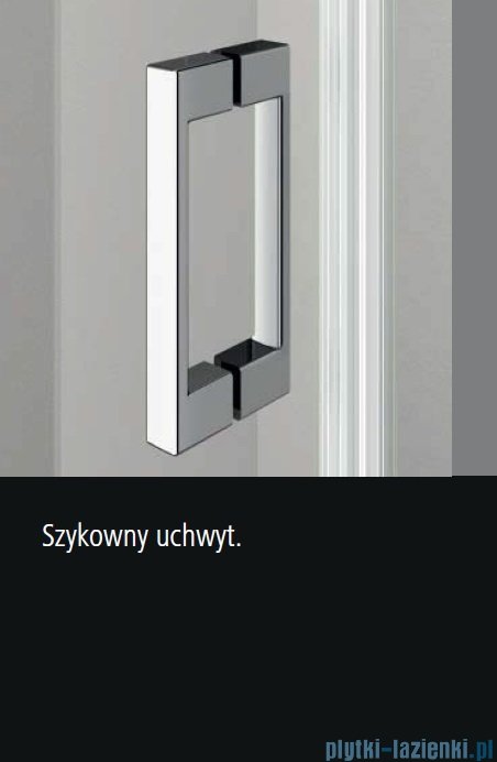 Kermi Osia Drzwi wnękowe z polem stałym, prawe, szkło przezroczyste OsiaClean, profile srebrne 120x200cm OSSFR12020VPK