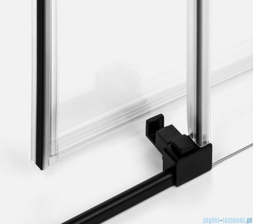 New Trendy Prime Black drzwi wnękowe podwójne 140x200 cm przejrzyste D-0341A