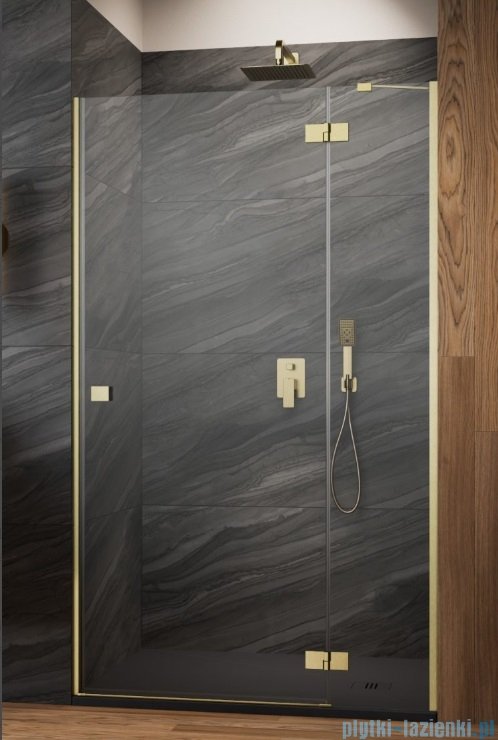 Radaway Essenza Brushed Gold Dwj drzwi wnękowe 100cm prawe szczotkowane złoto/szkło przejrzyste 1385014-99-01R
