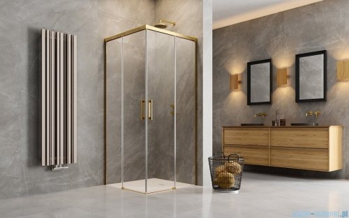 Radaway Idea Gold Kdd kabina 100x100cm złoty połysk/szkło przejrzyste 387062-09-01L/387062-09-01R