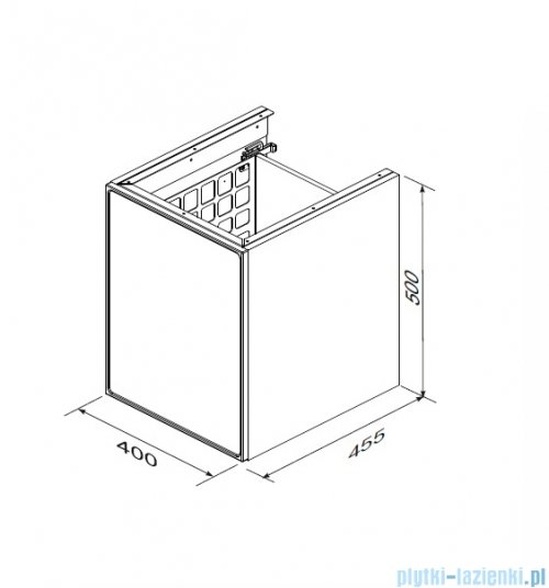 Oristo Lagom szafka niska z koszem 40x50x45cm Ceglany Mat OR53-SN1S-40-19