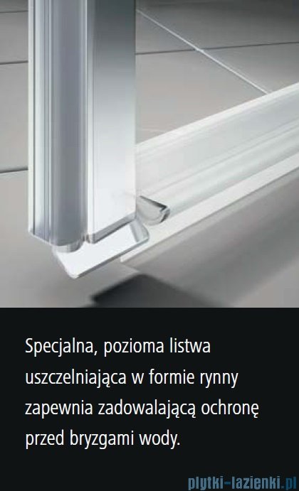 Kermi Osia kabina prysznicowa półokrągła 80x80 cm OSE5508020VPK
