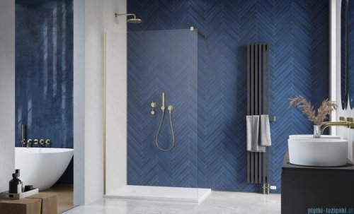 Radaway Modo X Brushed Gold II kabina Walk-in 80x200 złoty szczotkowany/przejrzyste 10mm 389284-99-01