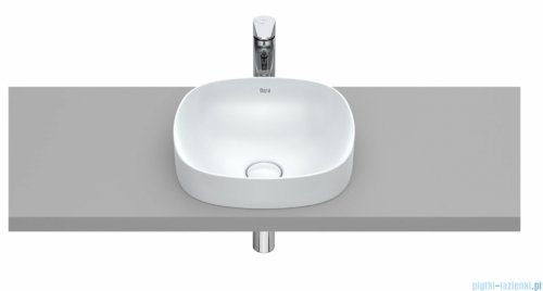 Roca FINECERAMIC umywalka wpuszczana w blat cienkościenna Soft 37x37 perłowa A32750R630