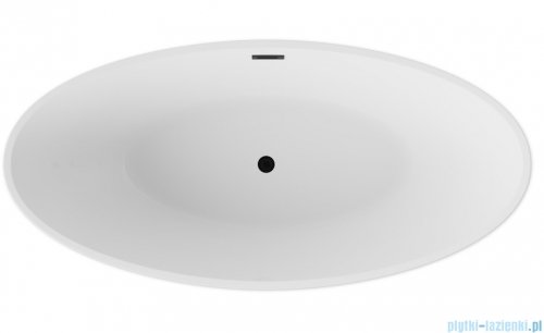 The North Bath Frigg wanna wolnostojąca z korkiem i przelewem CZARNYM180x87cm  6807B-1801OEMBL