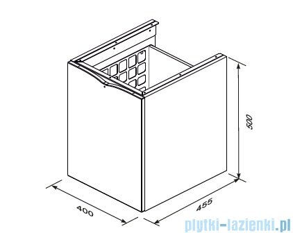 Oristo Siena szafka niska z koszem 40x50x45cm czarny mat OR45-SN1S-40-8