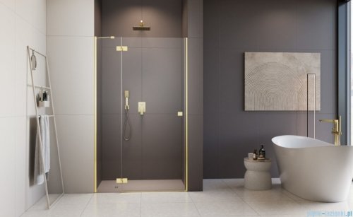 Radaway Essenza 8 Gold Dwj drzwi wnękowe 100cm lewe złoty połysk/szkło przejrzyste 10480612-01-01L/10460337-09-01L
