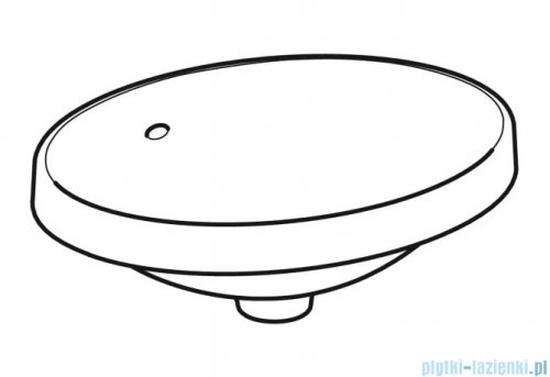 Geberit VariForm Umywalka owalna wpuszczana w blat 50x40cm KeraTect 500.708.00.2