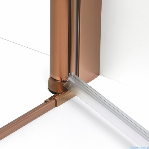 New Trendy New Soleo Copper Brushed 100x120x195 cm kabina wspornik skośny miedź szczotkowana/szkło przejrzyste K-1982