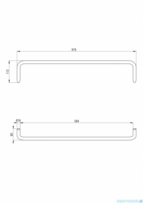 Deante SILIA Wieszak na ręcznik ścienny brąz szczotkowany ADI_C621