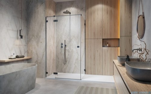 Radaway Essenza Pro Brushed GunMetal Kdj kabina 80x120cm lewa szczotkowany grafit 10097080-92-01L/10098120-01-01