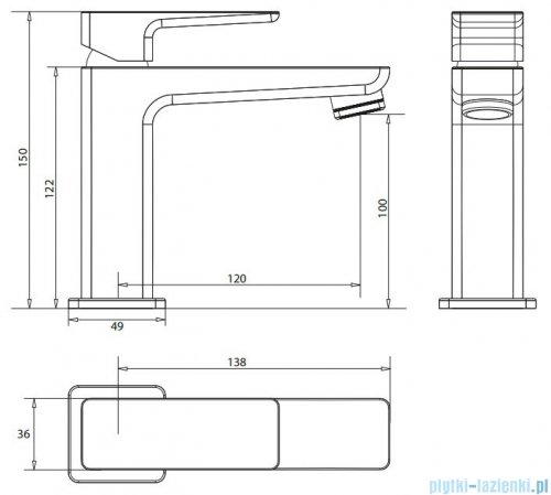 Omnires Parma bateria umywalkowa sztorcowa czarna PM7410BL