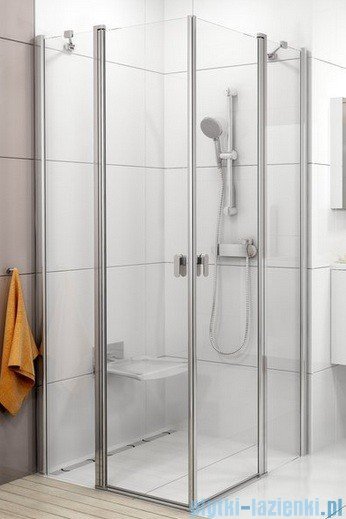 Ravak Chrome Kabina prysznicowa narożna, jedna połowa CRV2-110 satyna+transparent 1QVD0U00Z1