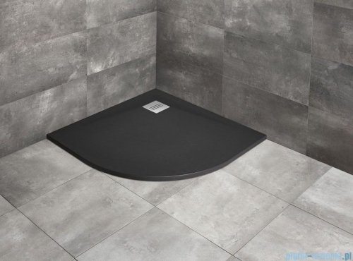 Radaway Kyntos A brodzik półokrągły 90x90cm czarny HKA9090-54