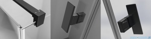 Radaway Nes 8 Black Dwj II Drzwi wnękowe 90 cm prawe czarny mat szkło przejrzyste 10083090-54-01R