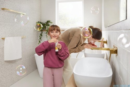 KFA MALAGA BRUSHED LIGHT GOLD bateria umywalkowa podtynkowa złoty szczotkowany 4529-810-31 