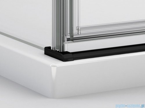 SanSwiss Annea Black Line kabina kwadratowa 110x110cm profile czarne AN13G11000607/AN13D11000607