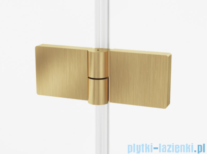 Ronal ANNEA AN13 Drzwi jednoczęściowe ze ścianką stałą w linii 80x200cm prawe złoto szczotkowane AN13D08001307