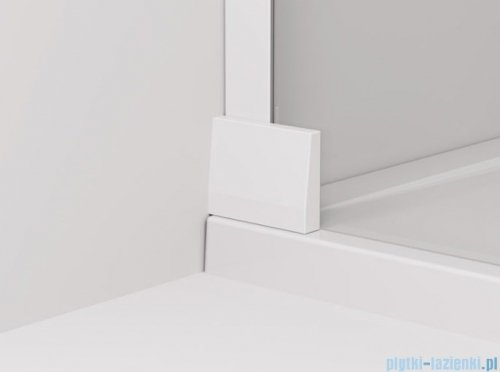SanSwiss Cadura White Line drzwi wahadłowe 80cm jednoczęściowe prawe z polem stałym biały mat CA13D0800907
