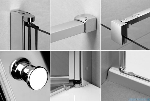 Radaway Eos KDD-B kabina prysznicowa 80x80 szkło przejrzyste 37313-01-01N