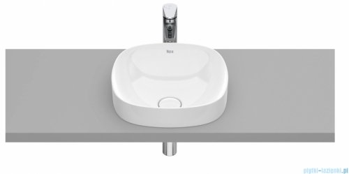 Roca FINECERAMIC umywalka wpuszczana w blat cienkościenna Soft 37x37 biała SUPERGLAZE A32750RS00