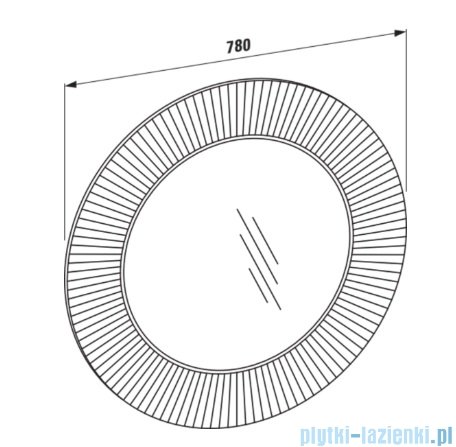 Luafen Kartell lustro 78 cm z oświetleniem LED H3863330810001
