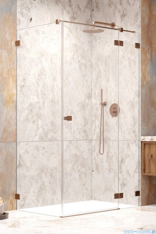 Radaway Essenza Pro Brushed Copper Kdj kabina 80x120cm prawa szczotkowana miedź 10097080-93-01R/10098120-01-01