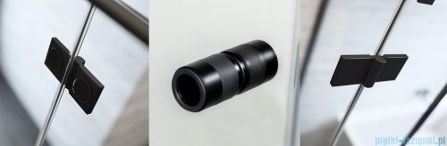 Radaway Nes 8 Black KDD B kabina walk in 90cm lewa czarny mat/szkło przejrzyste 10074090-54-01L