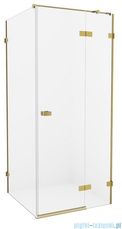 New Trendy Avexa Gold kabina prostokątna 80x70x200 cm przejrzyste prawa EXK-1729