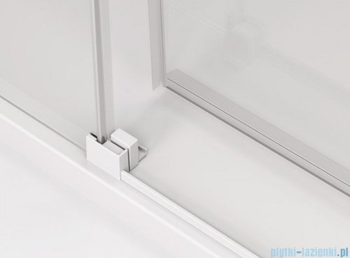 SanSwiss Cadura White Line kabina Walk in 150cm prawa ze ścianką przesuwną profile biały mat CAW2D1500907