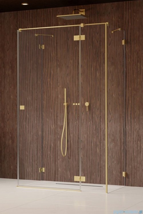 Radaway Essenza Pro Brushed Gold Kdj+S kabina 90x80x90cm prawa szczotkowane złoto 10097380-99-01R/10098090-01-01/10098090-01-01