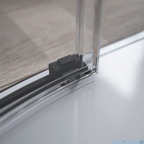 Radaway Idea Black Pdd kabina 100x100cm szkło czarny mat/szkło przejrzyste 387139-01-01/387142-54-01