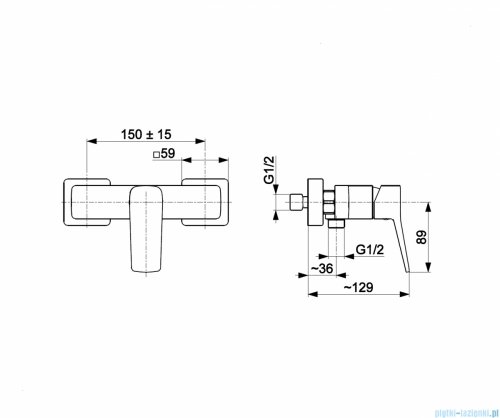 KFA MALAGA BRUSHED LIGHT GOLD bateria prysznicowa złoty szczotkowany 4526-010-31